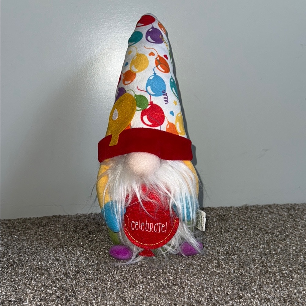 Colorful Gnome Plush‎ Gift card holder.